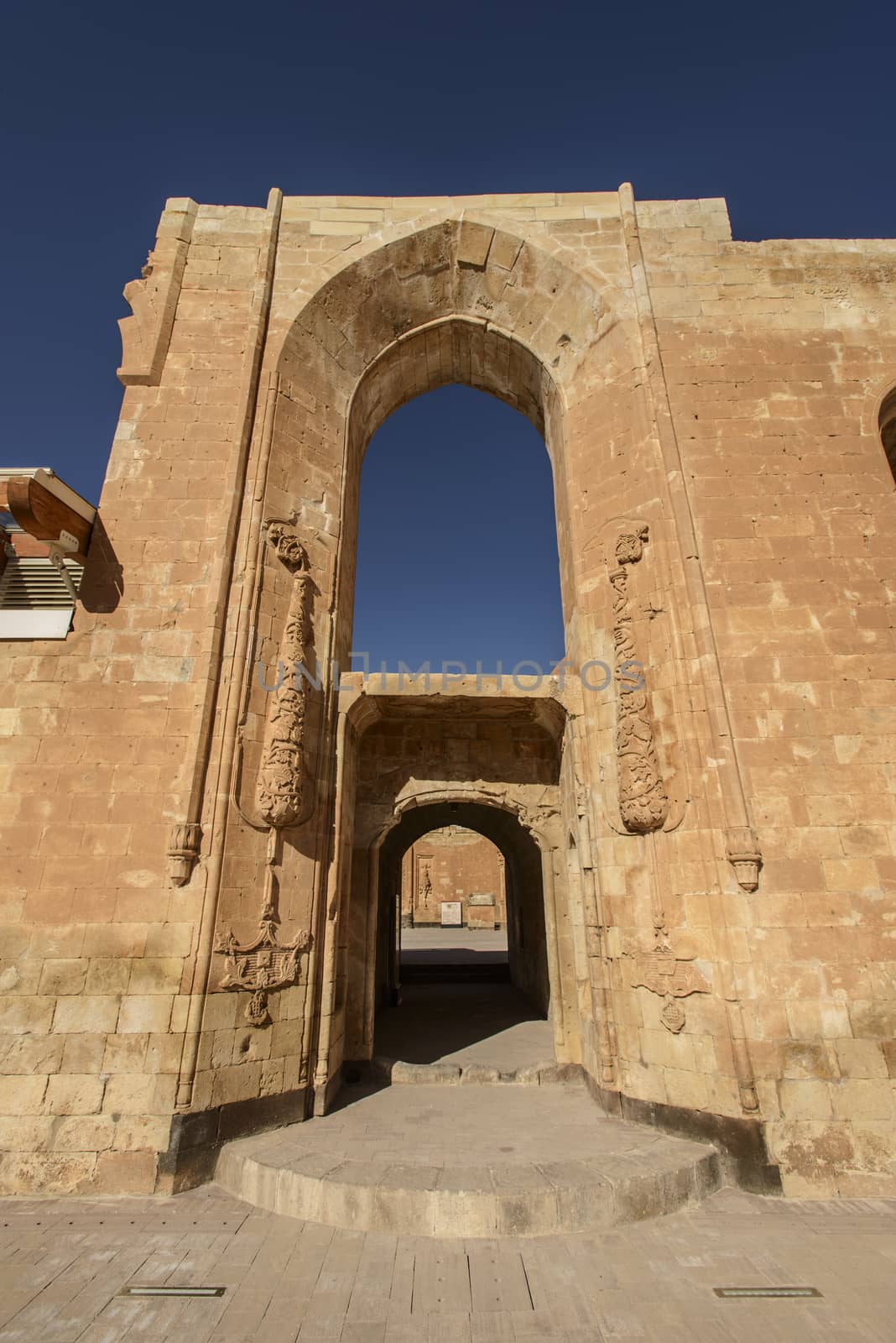 Ishak Pasha Palace (Constructed in 1685) is a semi-ruined palace located in the Dogubeyazit district of Agri province of Turkey.