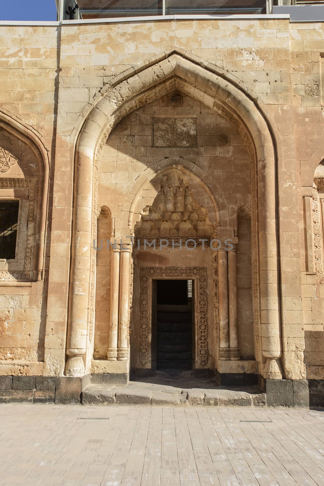 Ishak Pasha Palace (Constructed in 1685) is a semi-ruined palace located in the Dogubeyazit district of Agri province of Turkey.