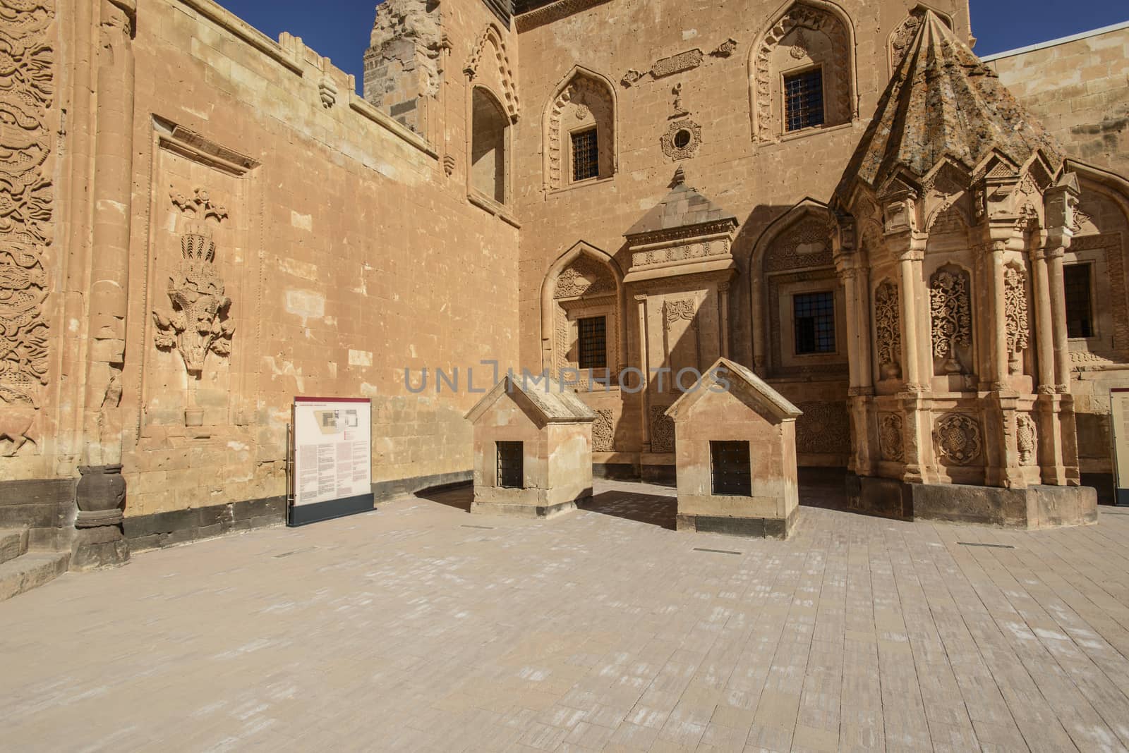 Ishak Pasha Palace (Constructed in 1685) is a semi-ruined palace located in the Dogubeyazit district of Agri province of Turkey.