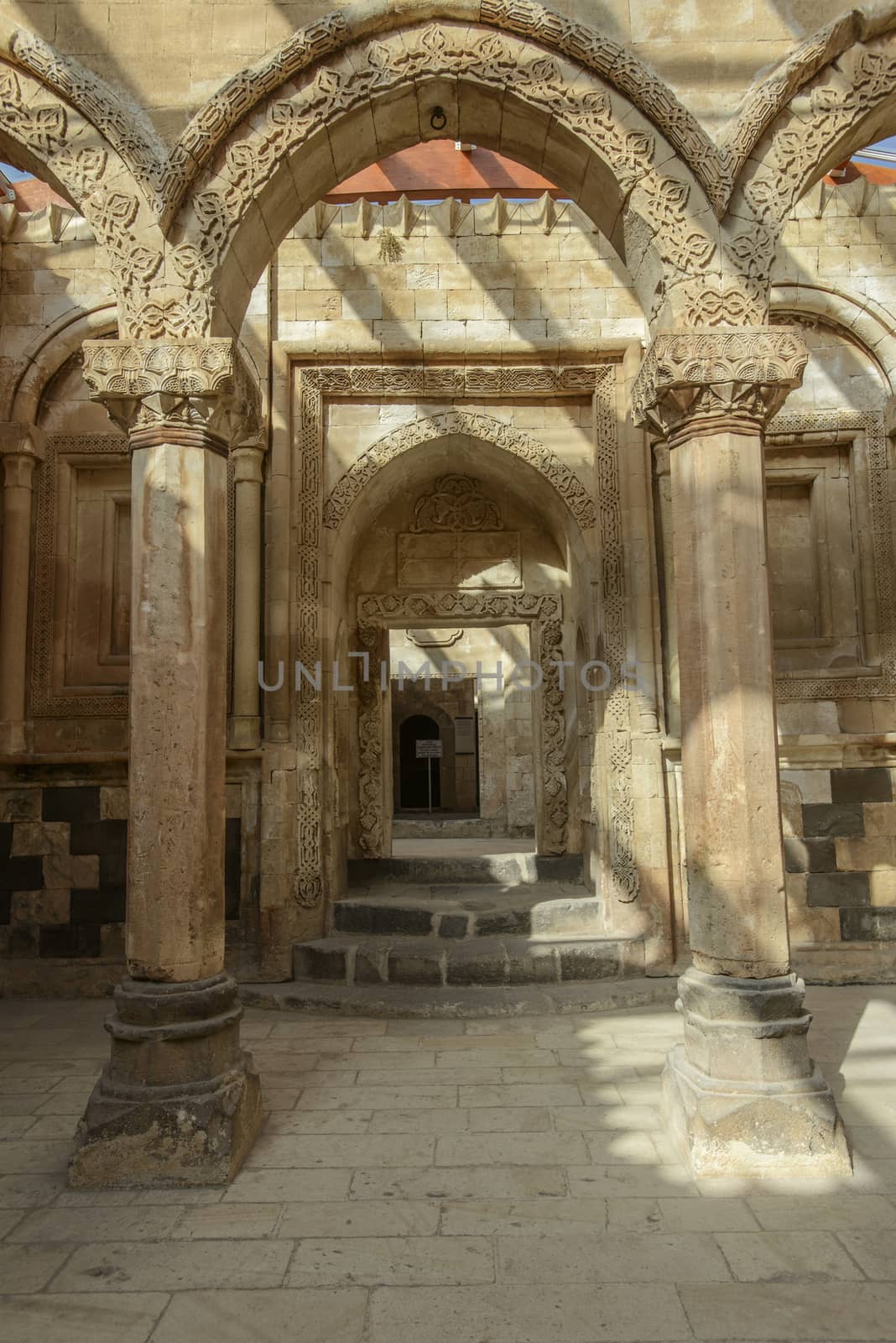 Ishak Pasha Palace (Constructed in 1685) is a semi-ruined palace located in the Dogubeyazit district of Agri province of Turkey.