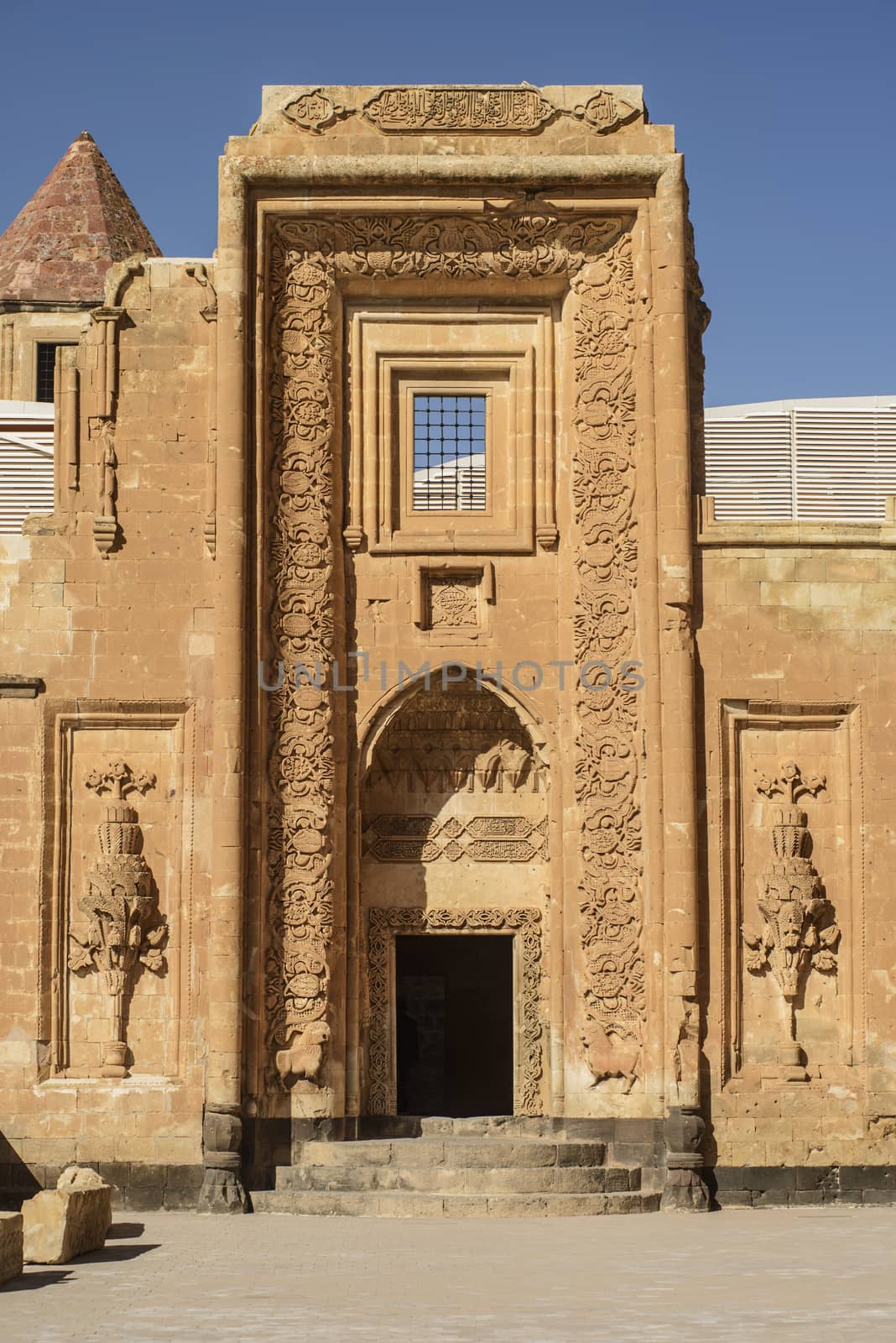 Ishak Pasha Palace (Constructed in 1685) is a semi-ruined palace located in the Dogubeyazit district of Agri province of Turkey.