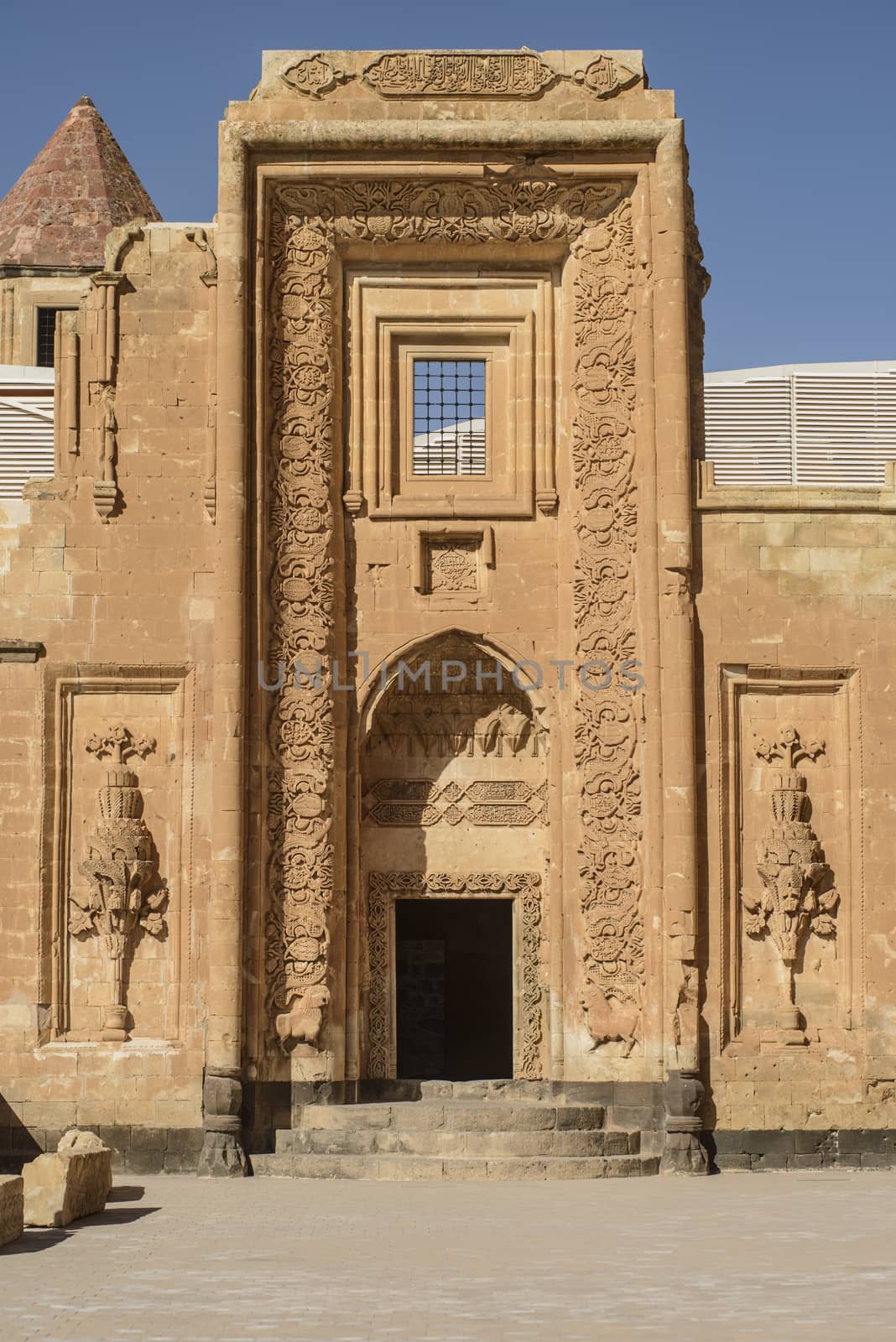 Ishak Pasha Palace (Constructed in 1685) is a semi-ruined palace located in the Dogubeyazit district of Agri province of Turkey.