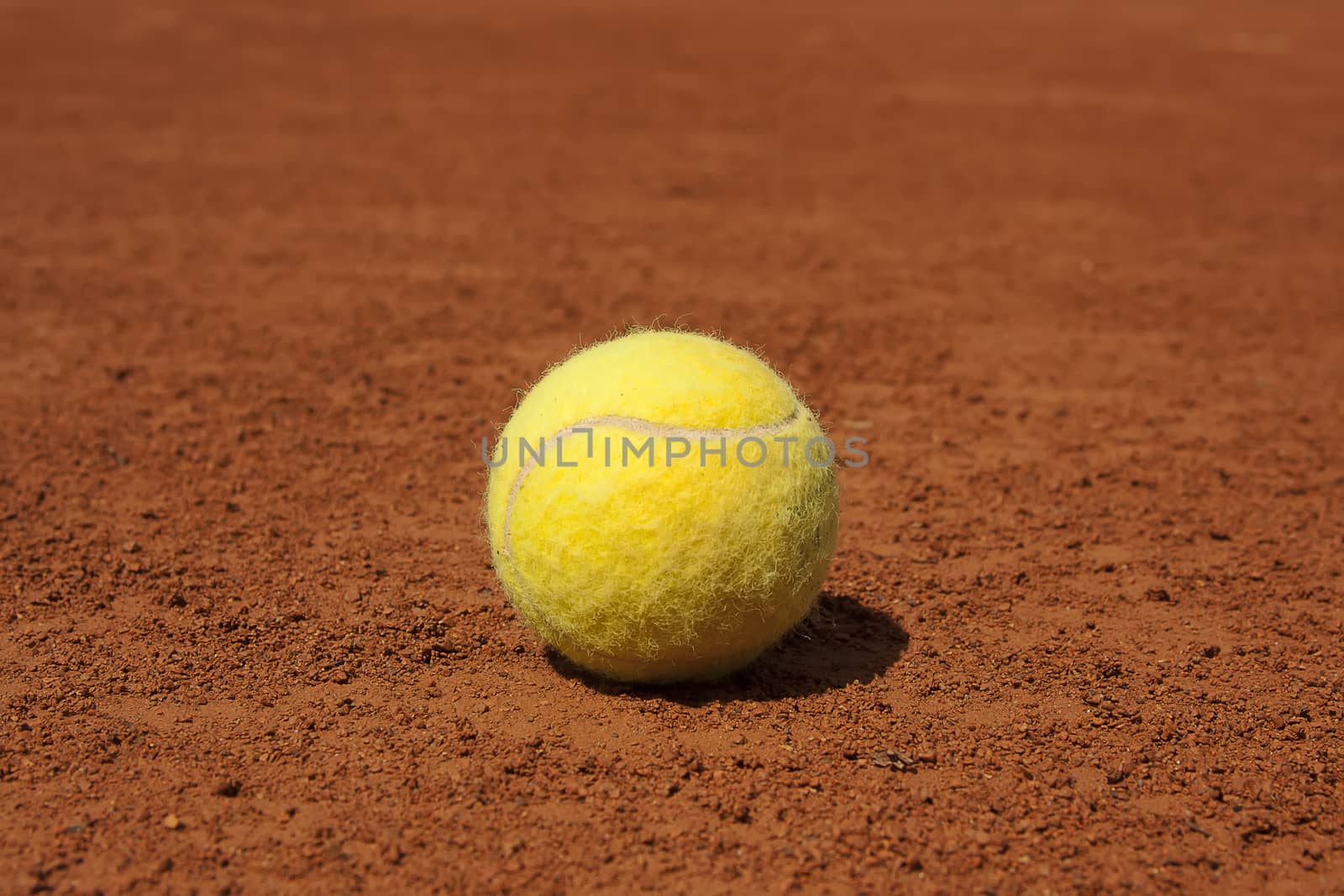 Tennis court and ball