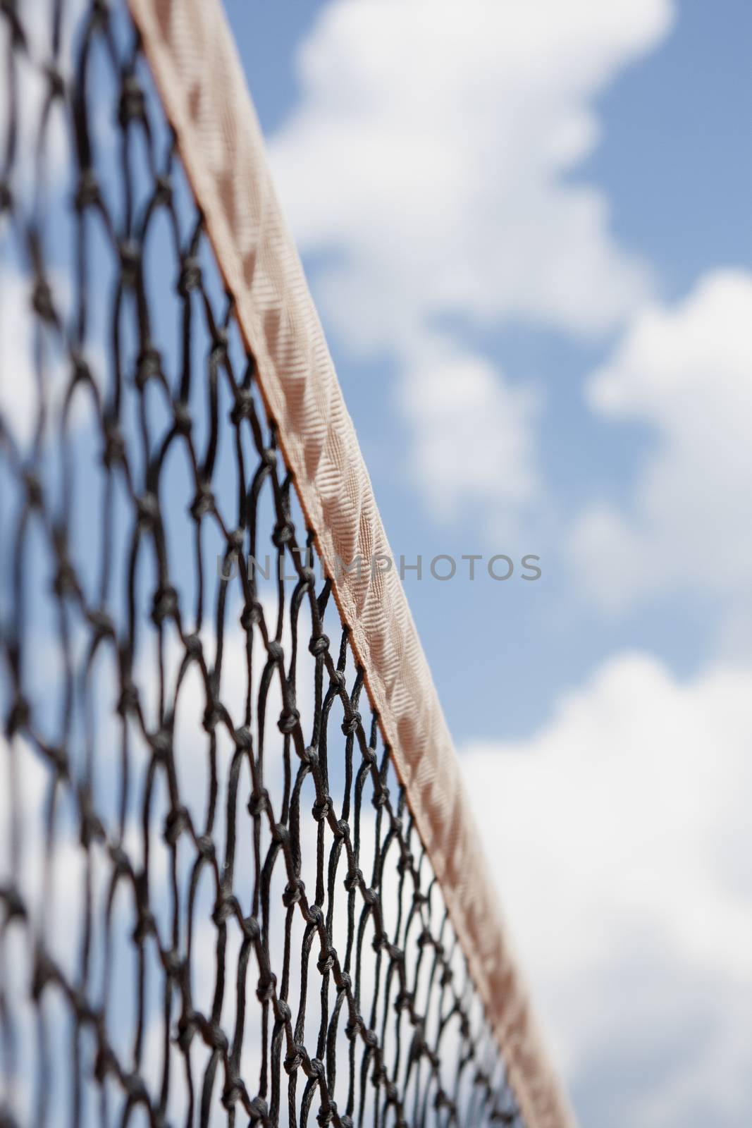 Tennis net and sky