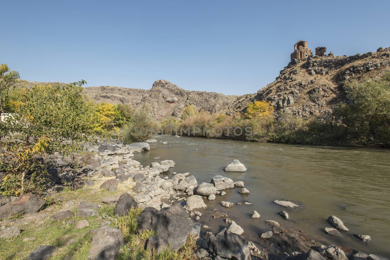 Ani is a ruined and uninhabited medieval Armenian city-site situated in the Turkish province of Kars, near the border with Armenia. Armenian chroniclers such as Yeghishe and Ghazar Parpetsi first mentioned Ani in the 5th century AD.