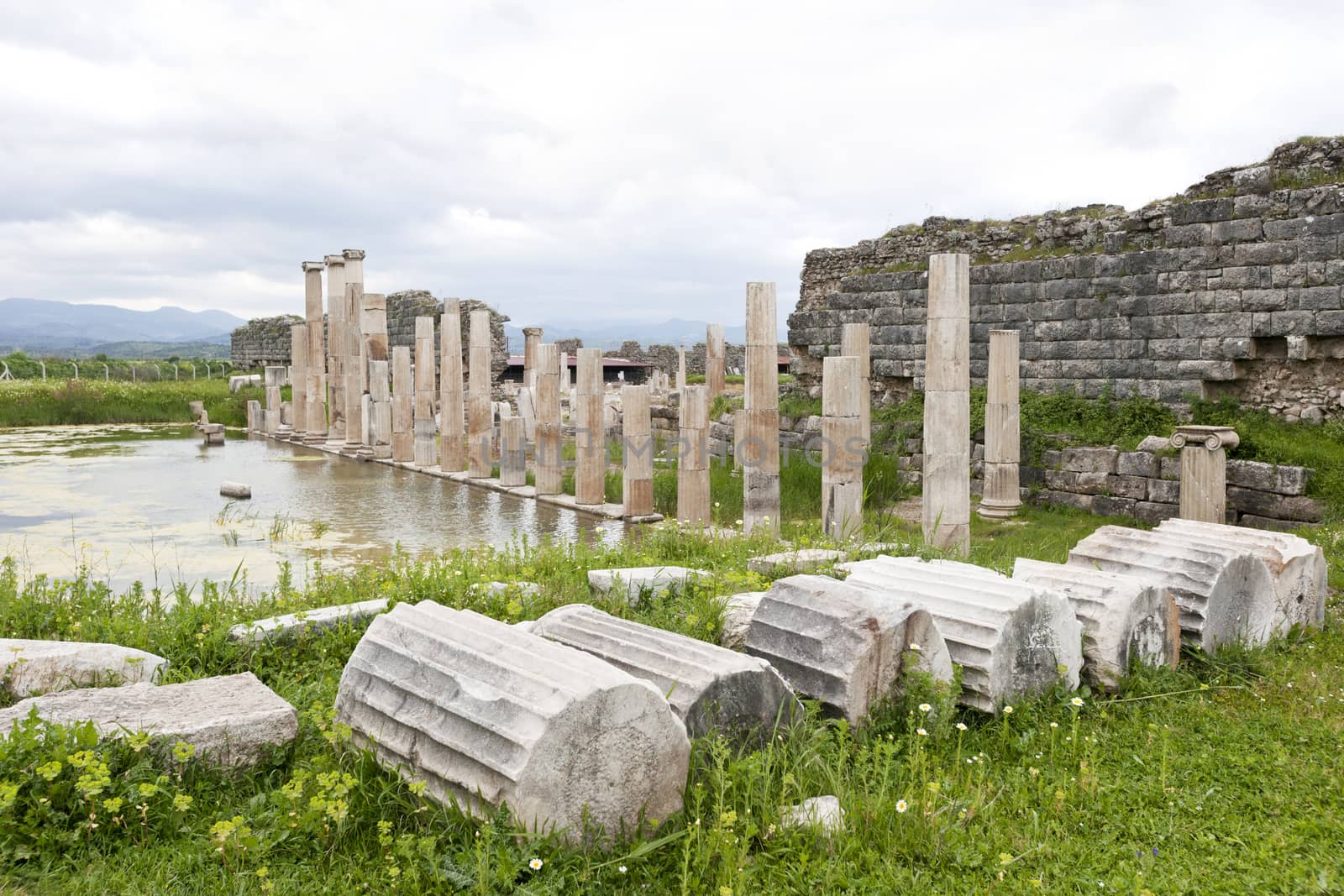 Ancient Roman ruins in Magnesia, Turkey.