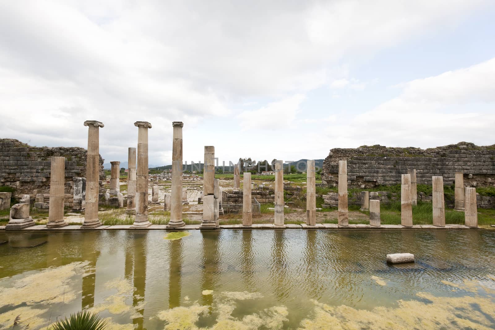 Ancient Roman ruins in Magnesia, Turkey.