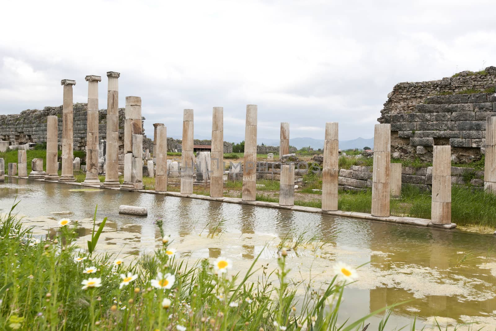 Ancient Roman ruins in Magnesia, Turkey.