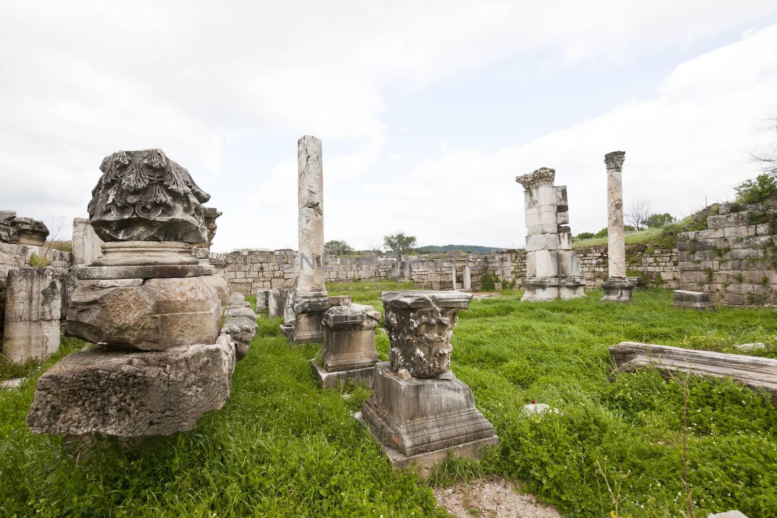 Ancient Roman ruins in Magnesia, Turkey.