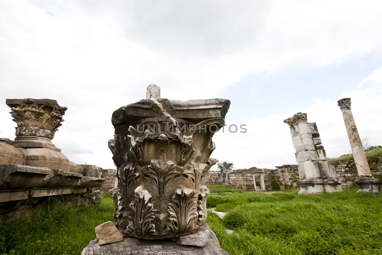 Ancient Roman ruins in Magnesia, Turkey.