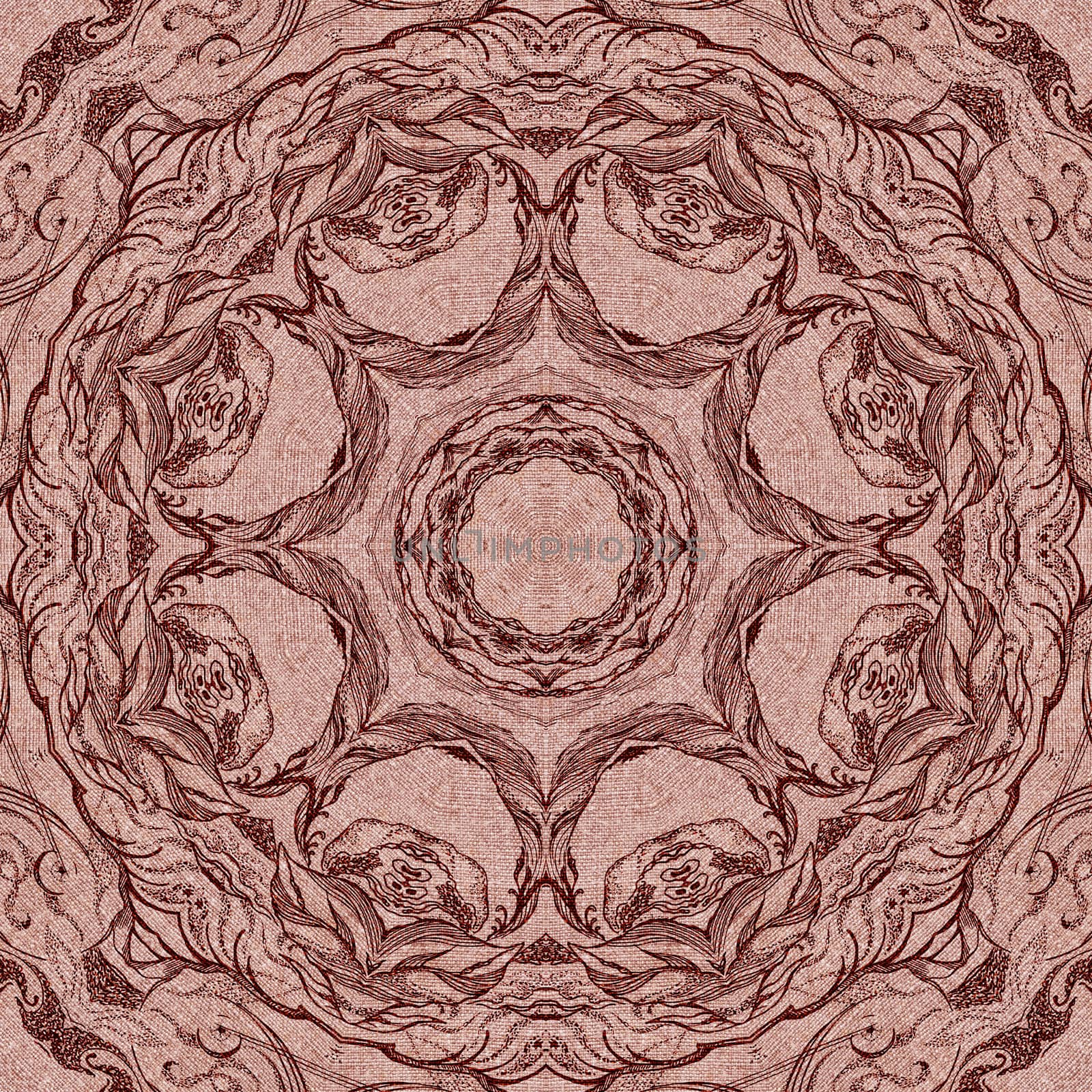 Seamless artistic background, abstract graphic pattern on vintage linen canvas