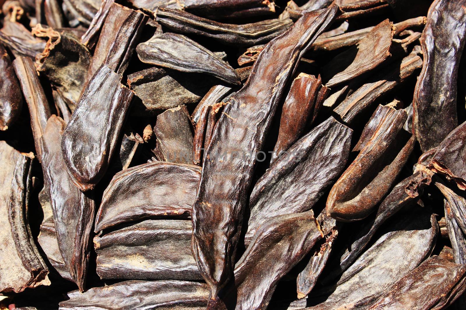 Spices and herbs on oriental market