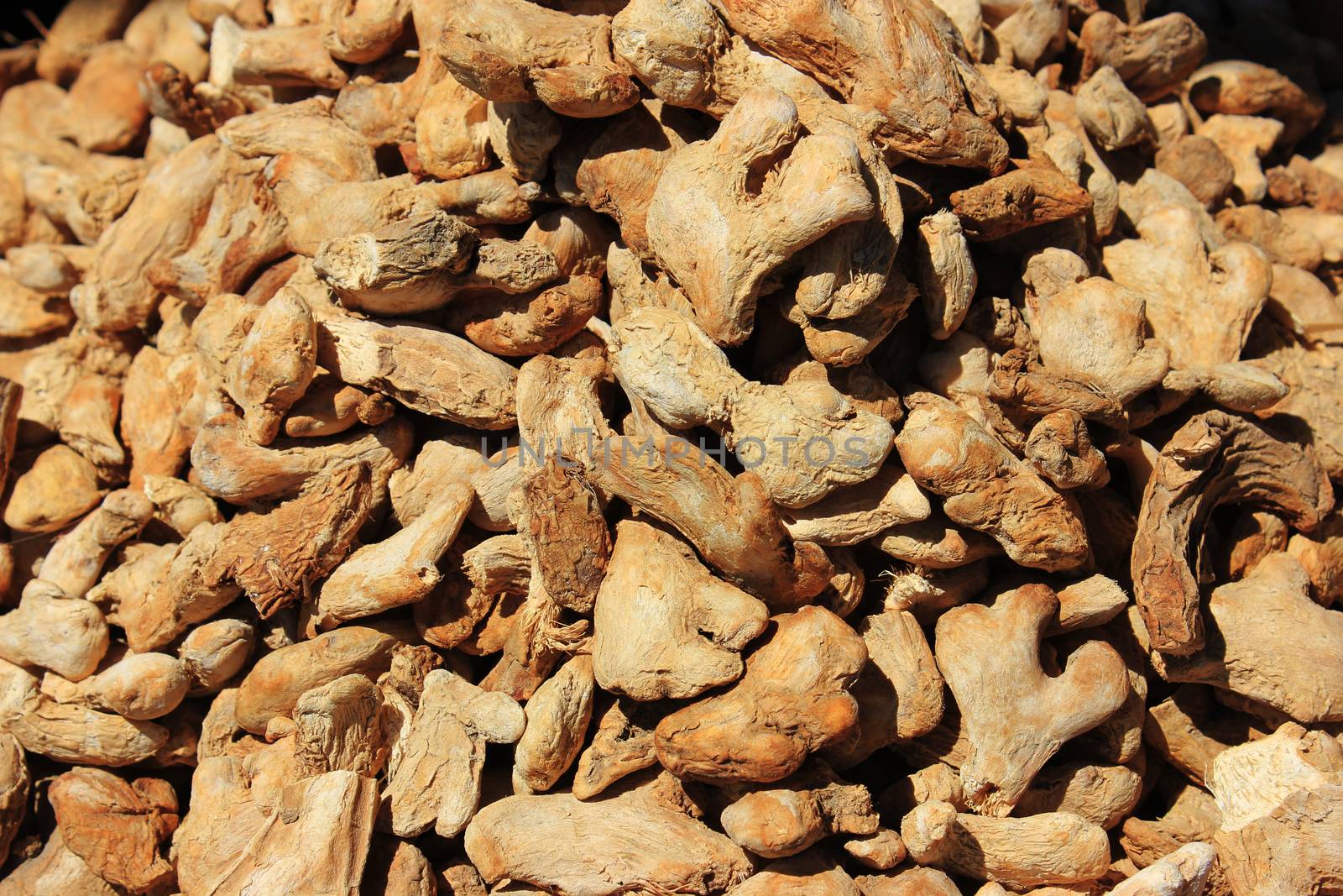 Spices and herbs on oriental market