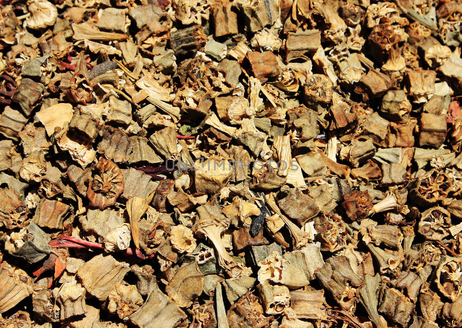 Spices and herbs on oriental market