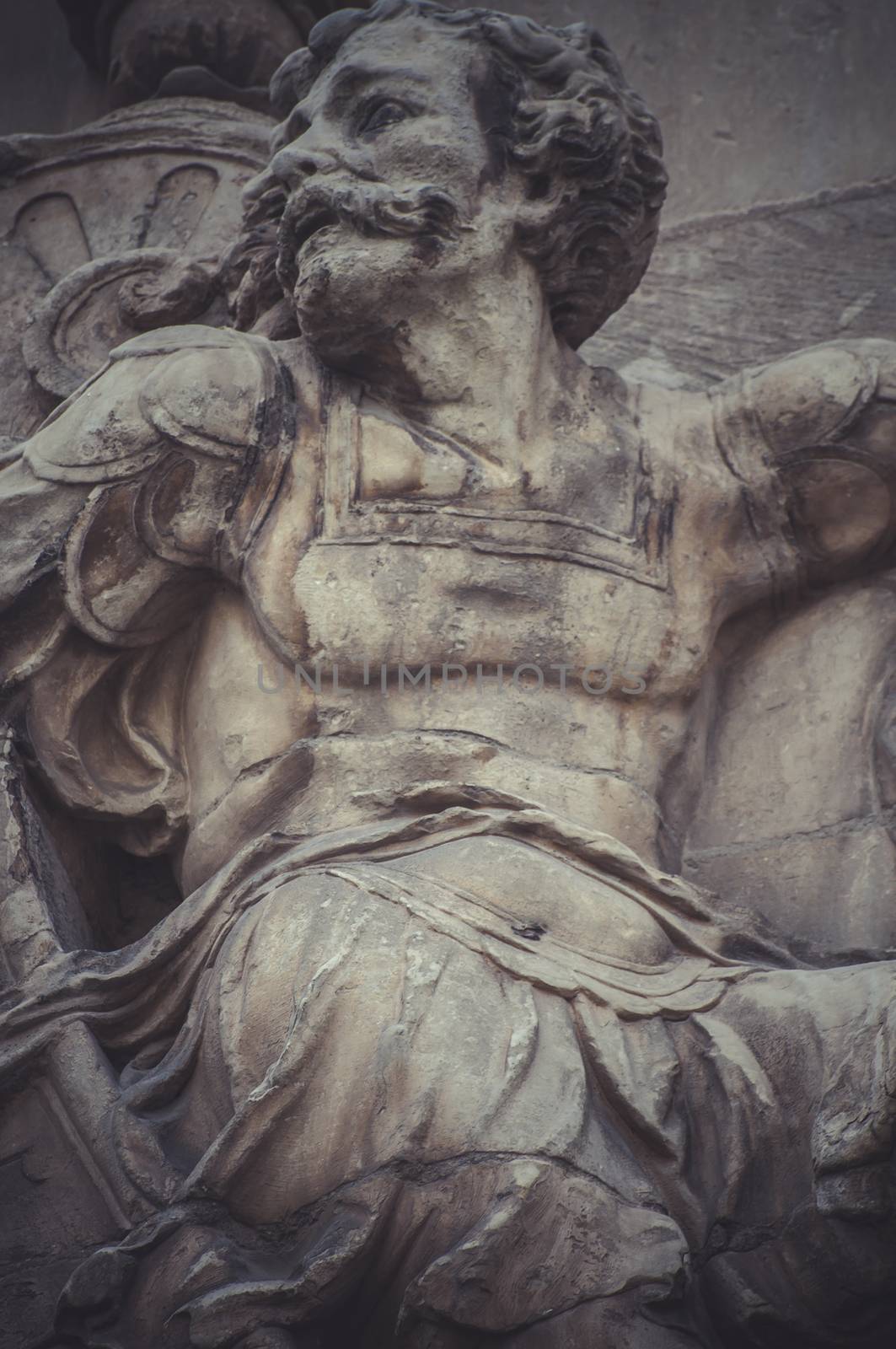 Stone gargoyle on the facade of the University of Alcala de Hena by FernandoCortes