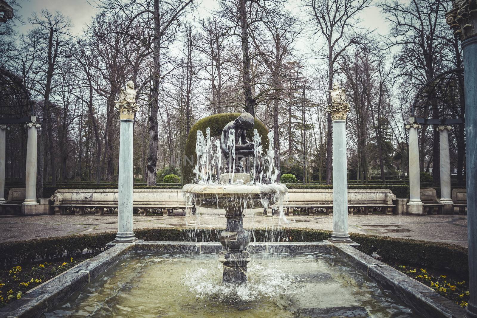 Ornamental fountains of the Palace of Aranjuez, Madrid, Spain by FernandoCortes