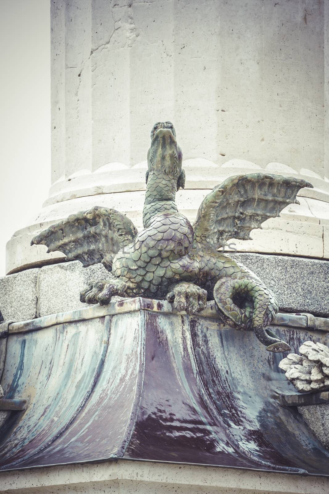 Ornamental fountains of the Palace of Aranjuez, Madrid, Spain.Wo by FernandoCortes