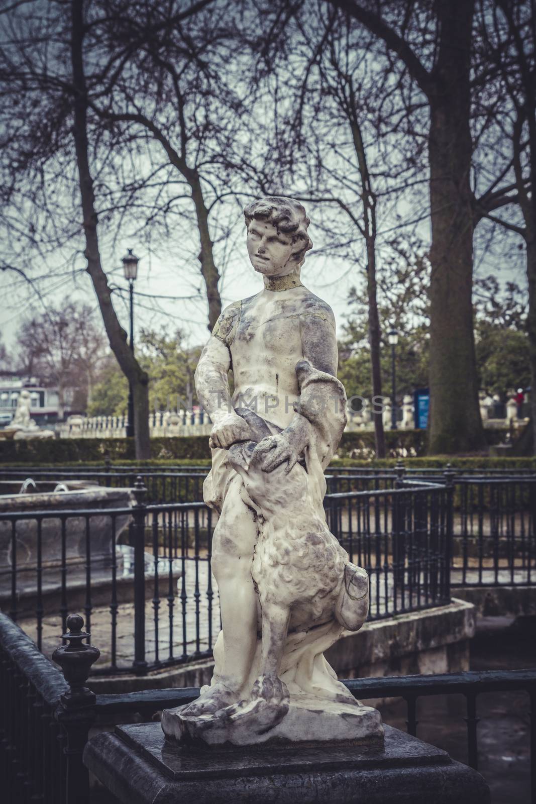 Ornamental fountains of the Palace of Aranjuez, Madrid, Spain.World Heritage Site by UNESCO in 2001