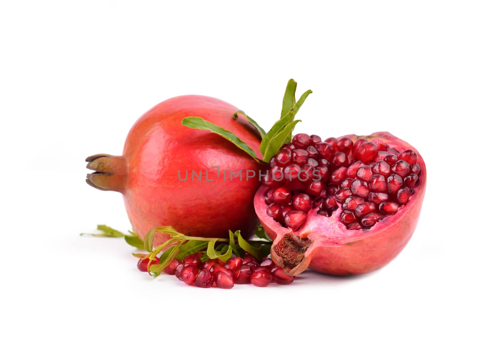 pomegranate isolated on white background