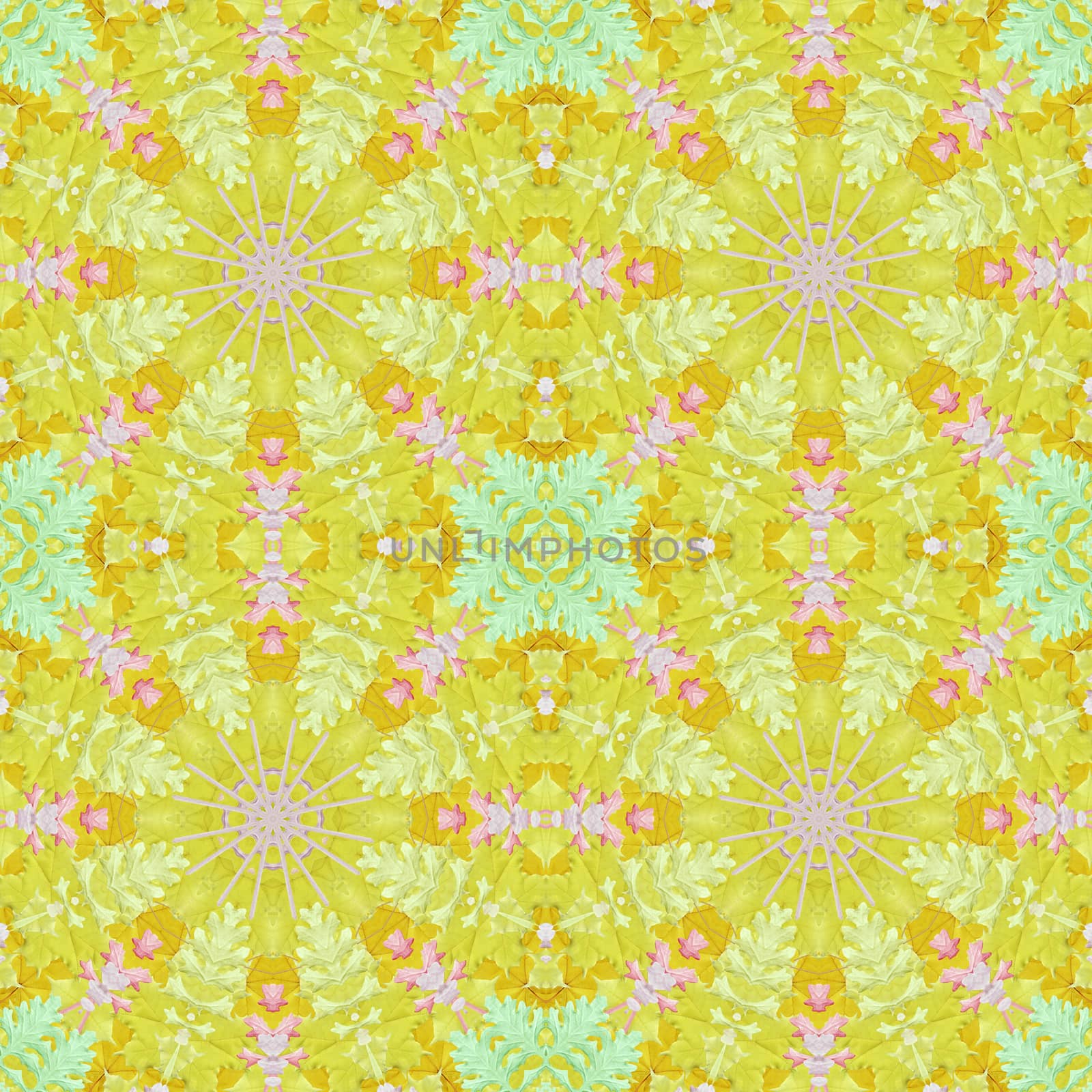 Seamless pattern with colorful leaves by alexcoolok