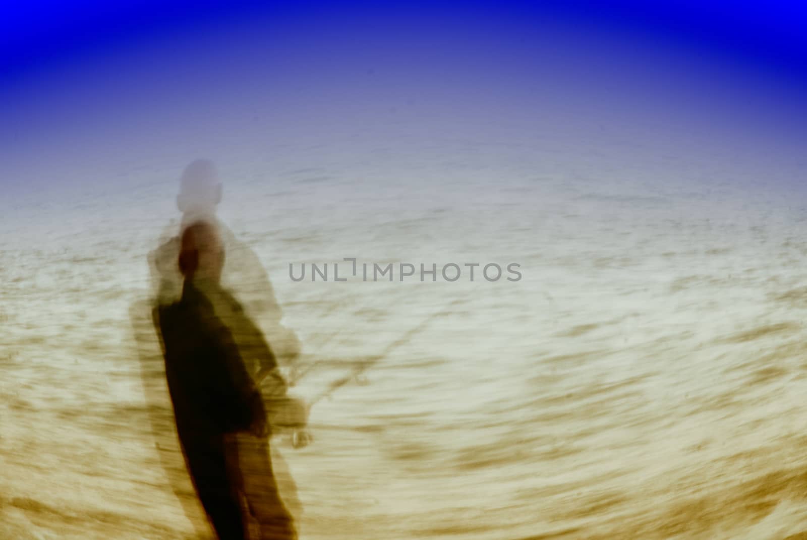 Fishing on the beach