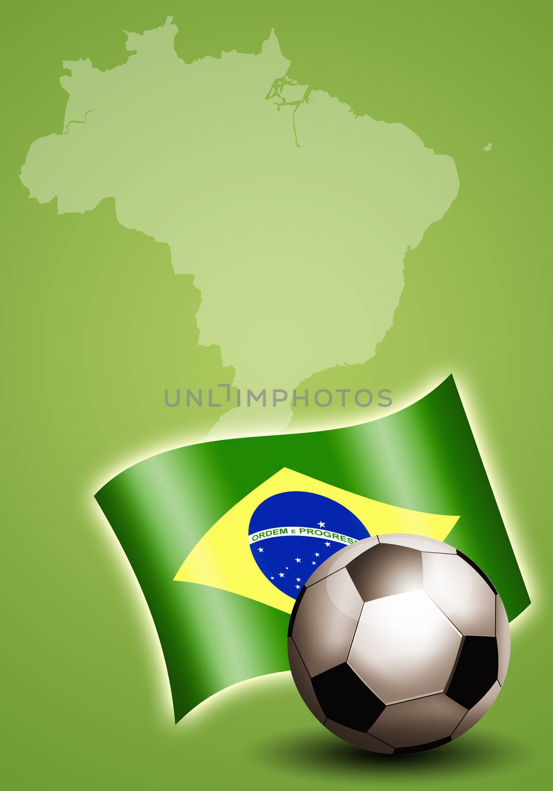 an illustration of Soccer world cup 2014 in Brazil