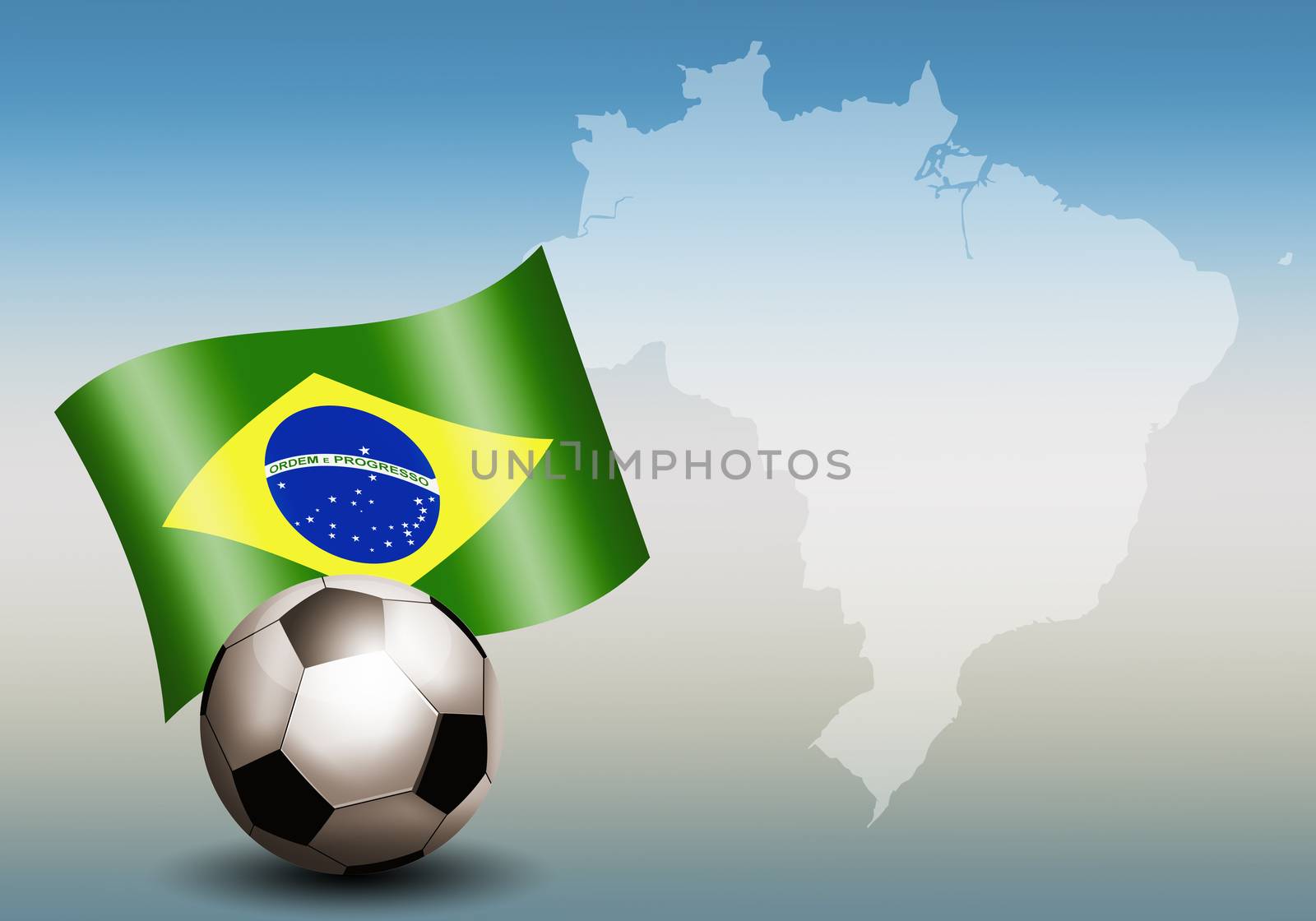 an illustration of Soccer world cup 2014 in Brazil