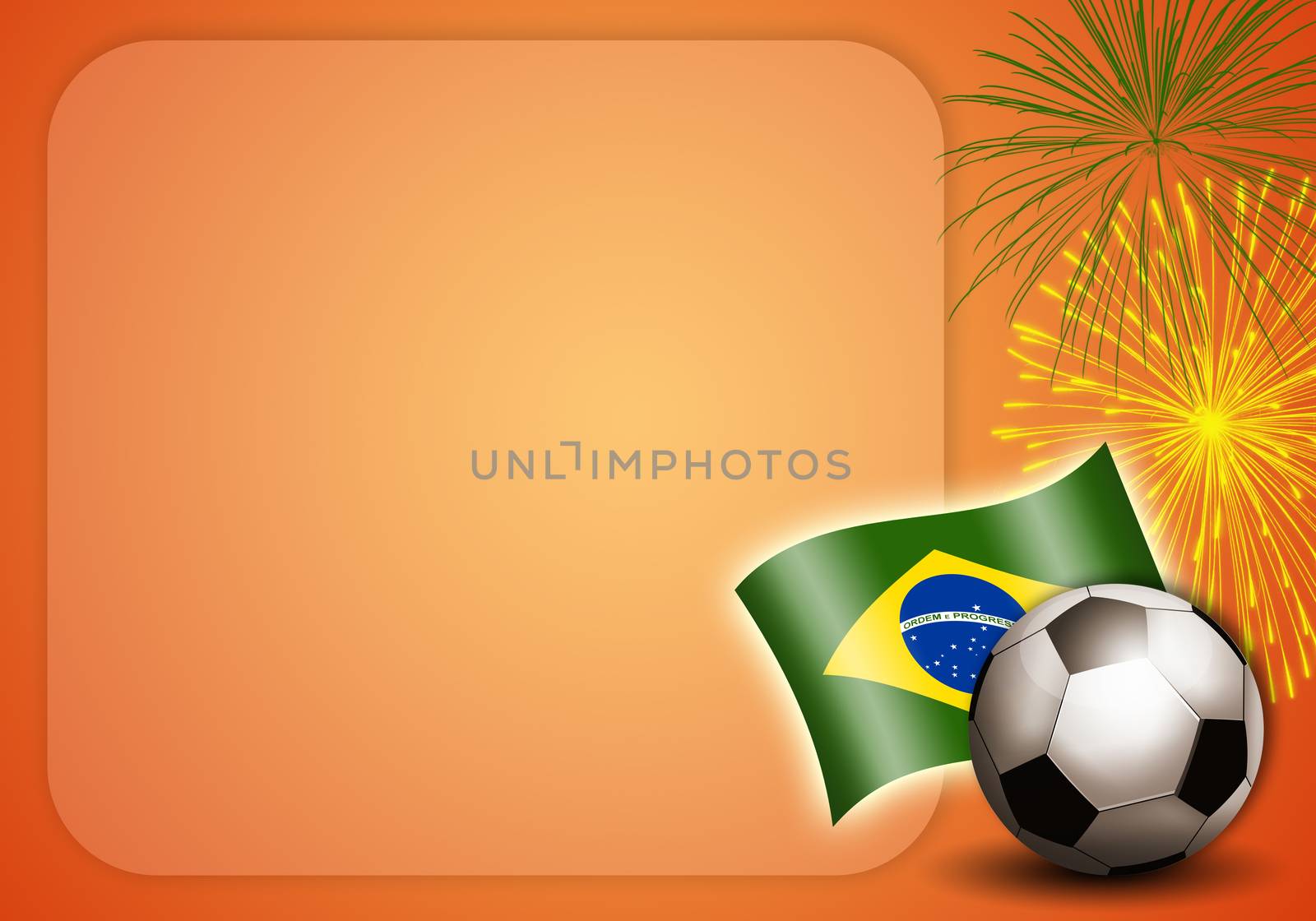 an illustration of Soccer world cup 2014 in Brazil