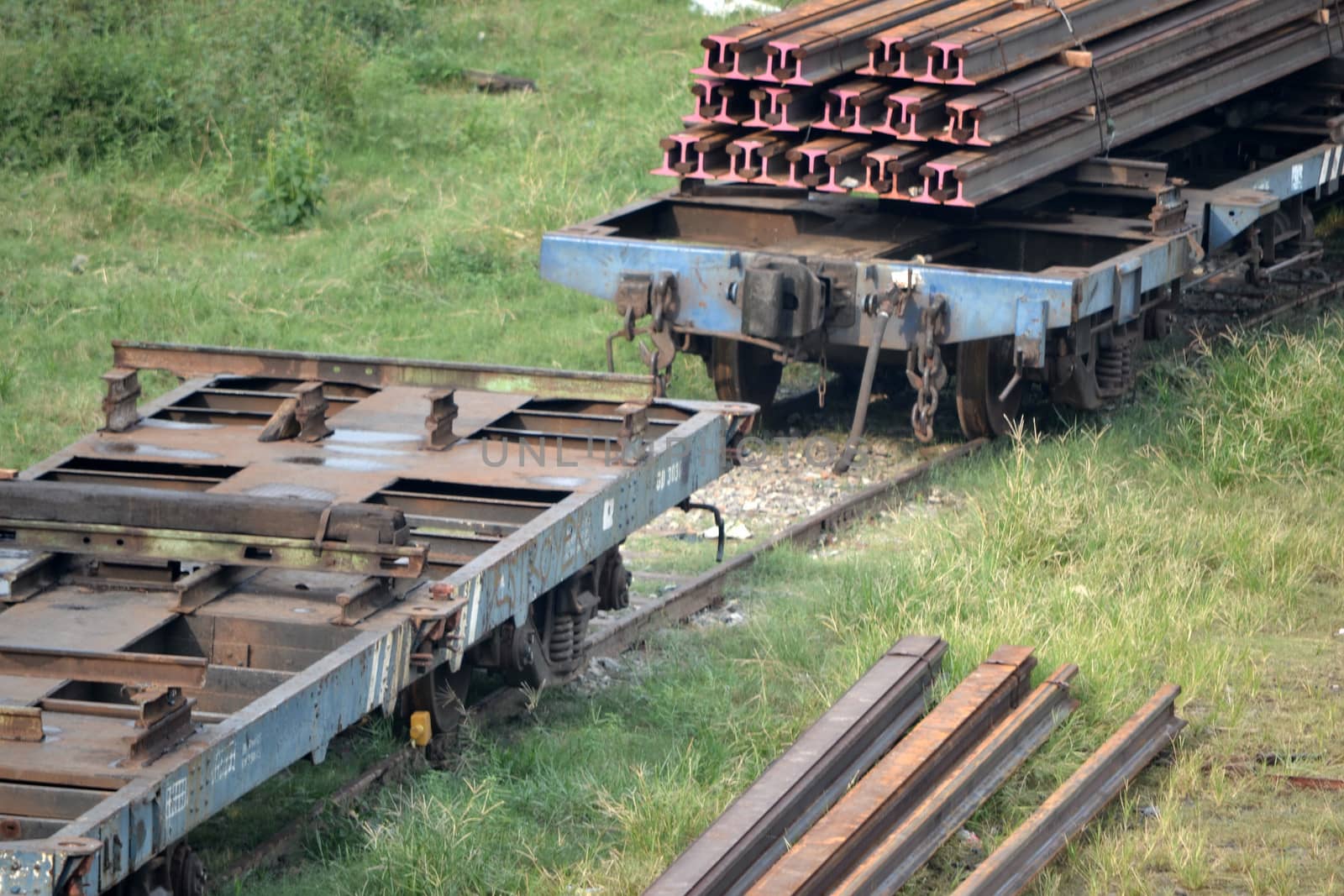 train railways that built with stainless steel metal