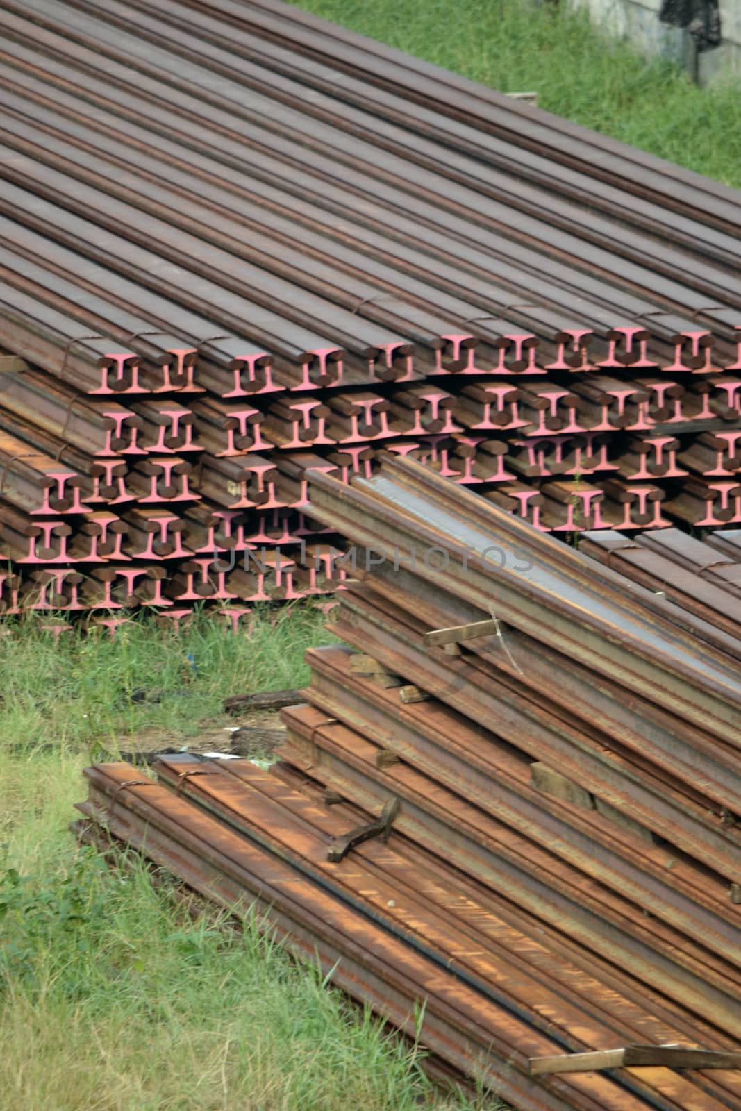 train railways that built with stainless steel metal