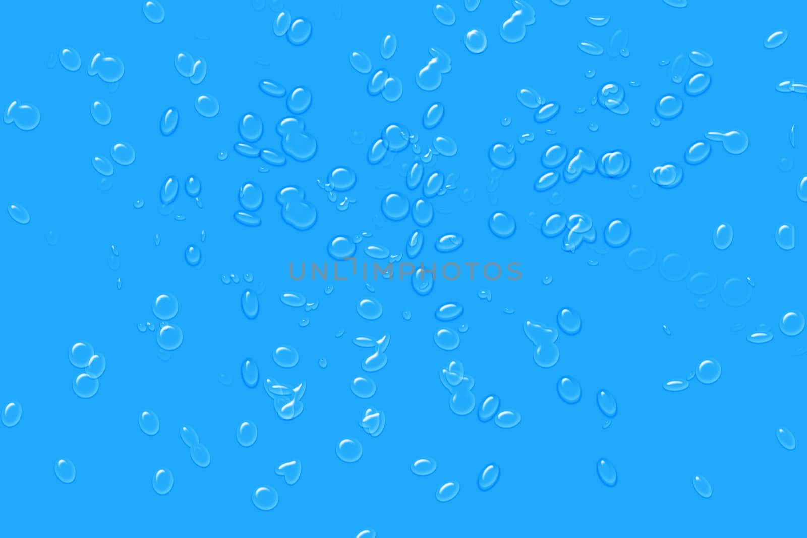 Blue water drops background texture