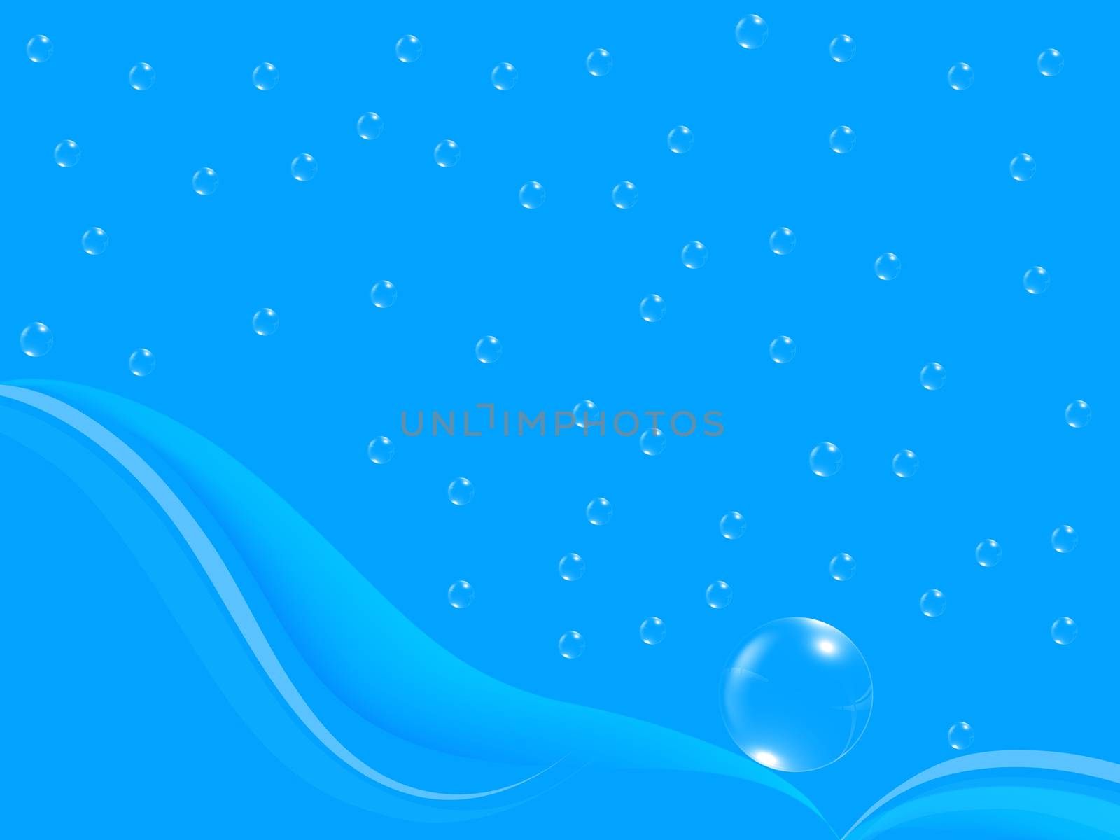 Blue water drops background by Guru3D