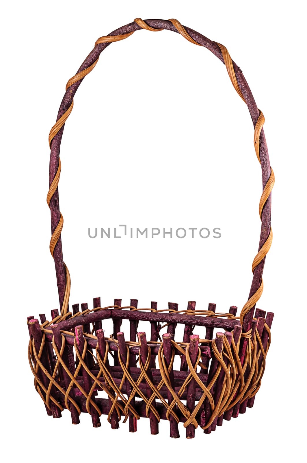 Empty wicker basket by NuwatPhoto