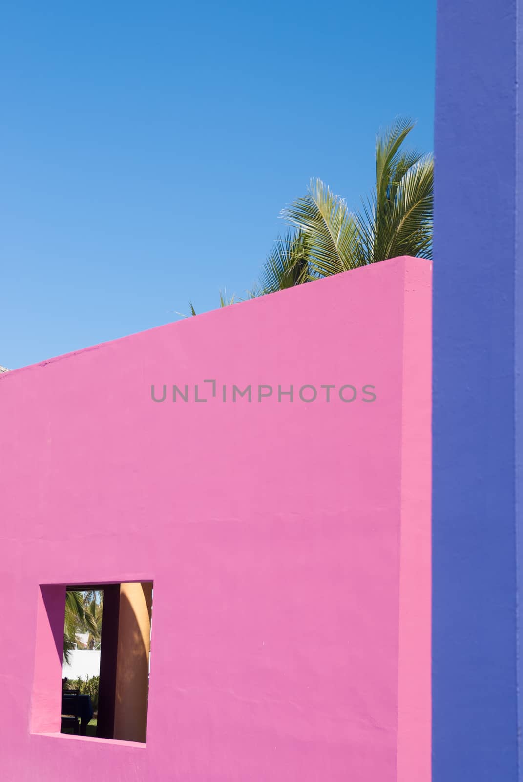 Colorful walls in Mazatlan Mexico