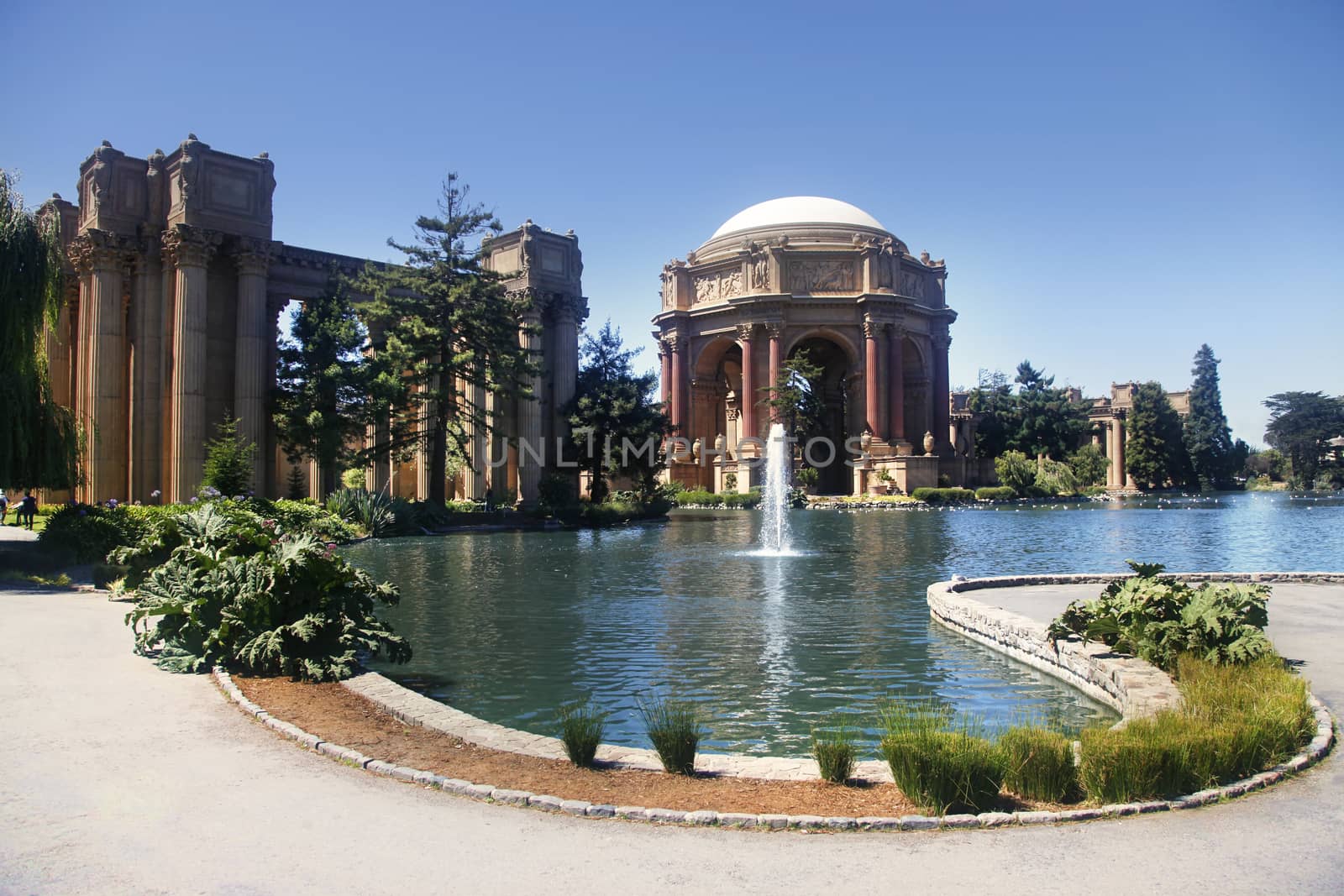 Palace Of Fine Arts, Marina District in San Francisco, California. USA