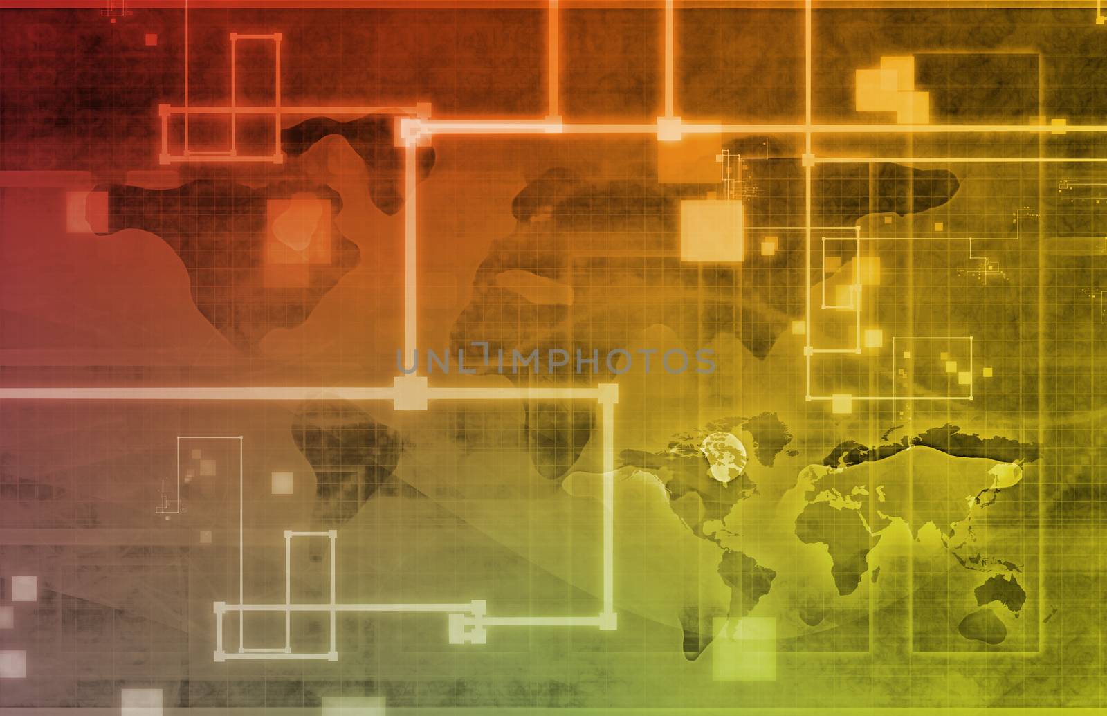 Connected Network System Worldwide Technology as Art
