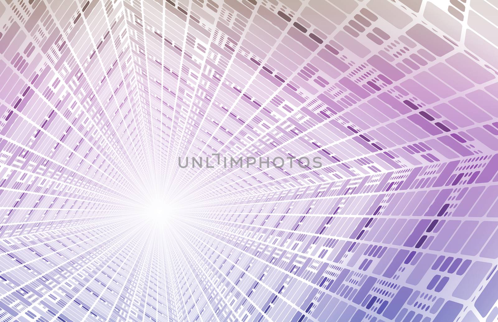 Futuristic Digital Network with Data Communication Art