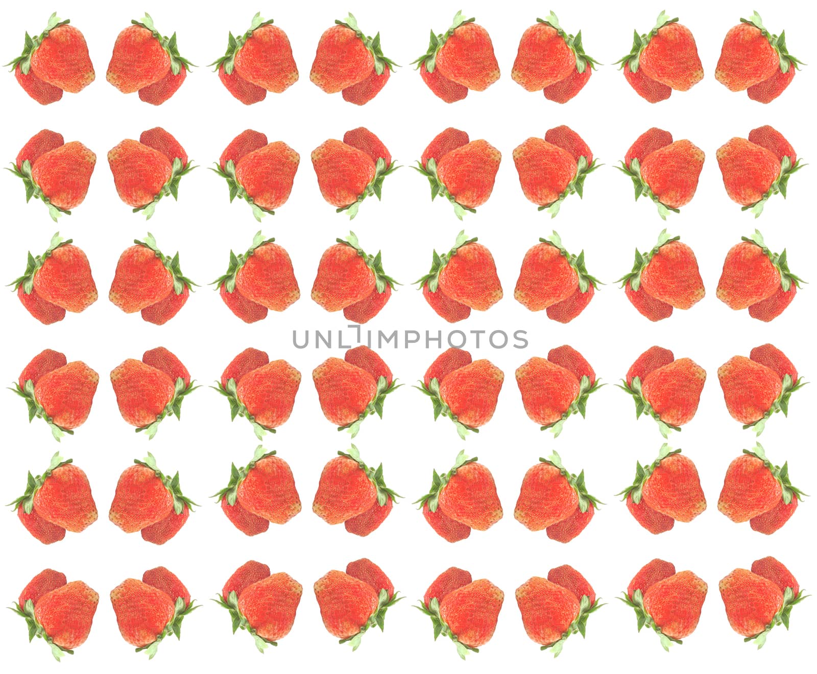 A pattern of small strawberries for the background