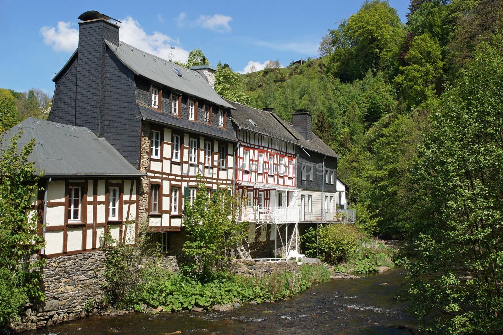 Monschau, typical village of the Eifel region, Germany, Europe