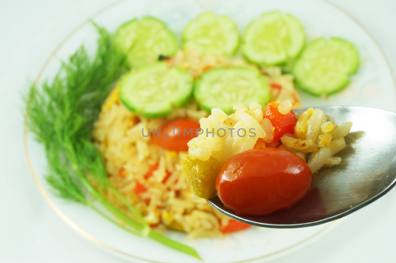 Vegetarian fried rice by ninun