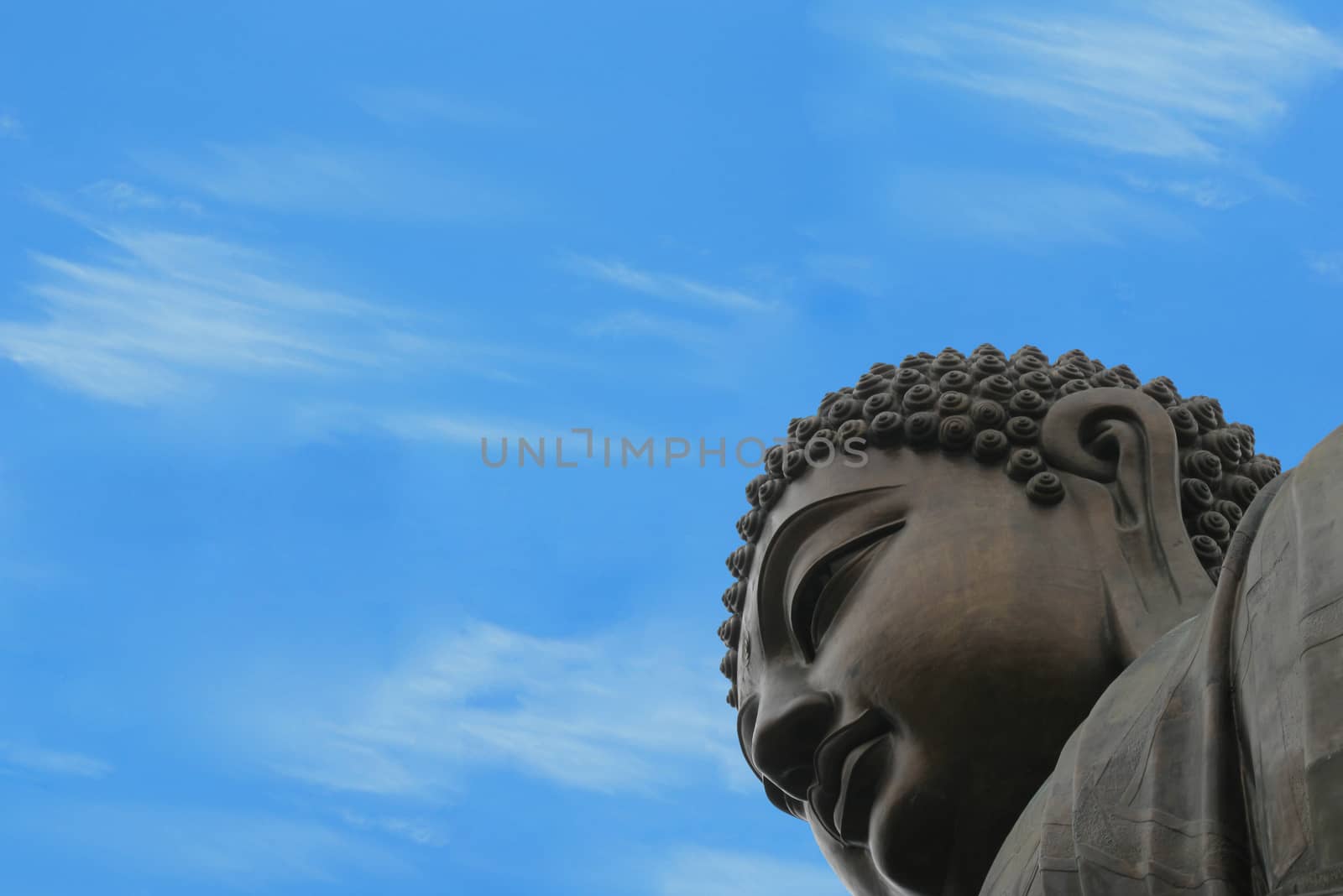 buddha and bright blue sky by ftlaudgirl