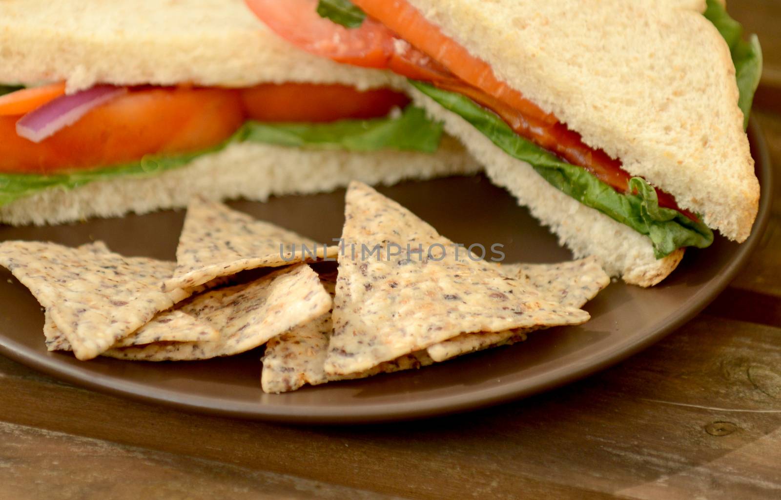 tortilla chips and vegan sandwich by ftlaudgirl