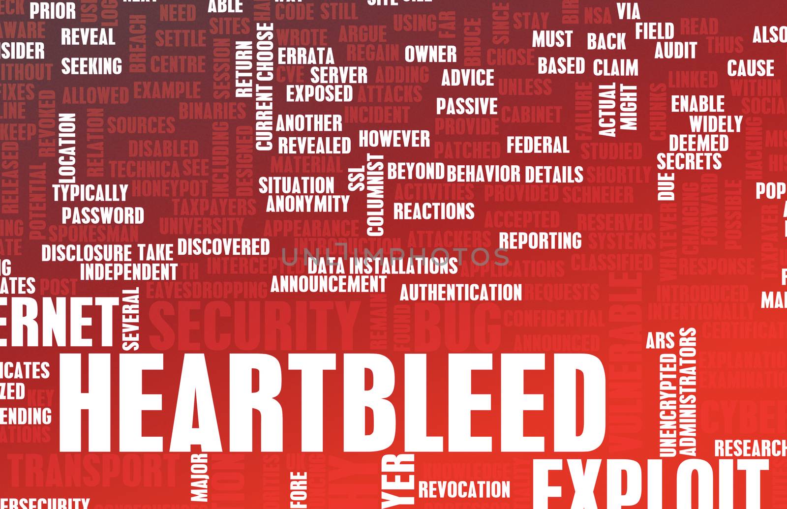 Heartbleed Technology Exploit Bug Alert as Concept