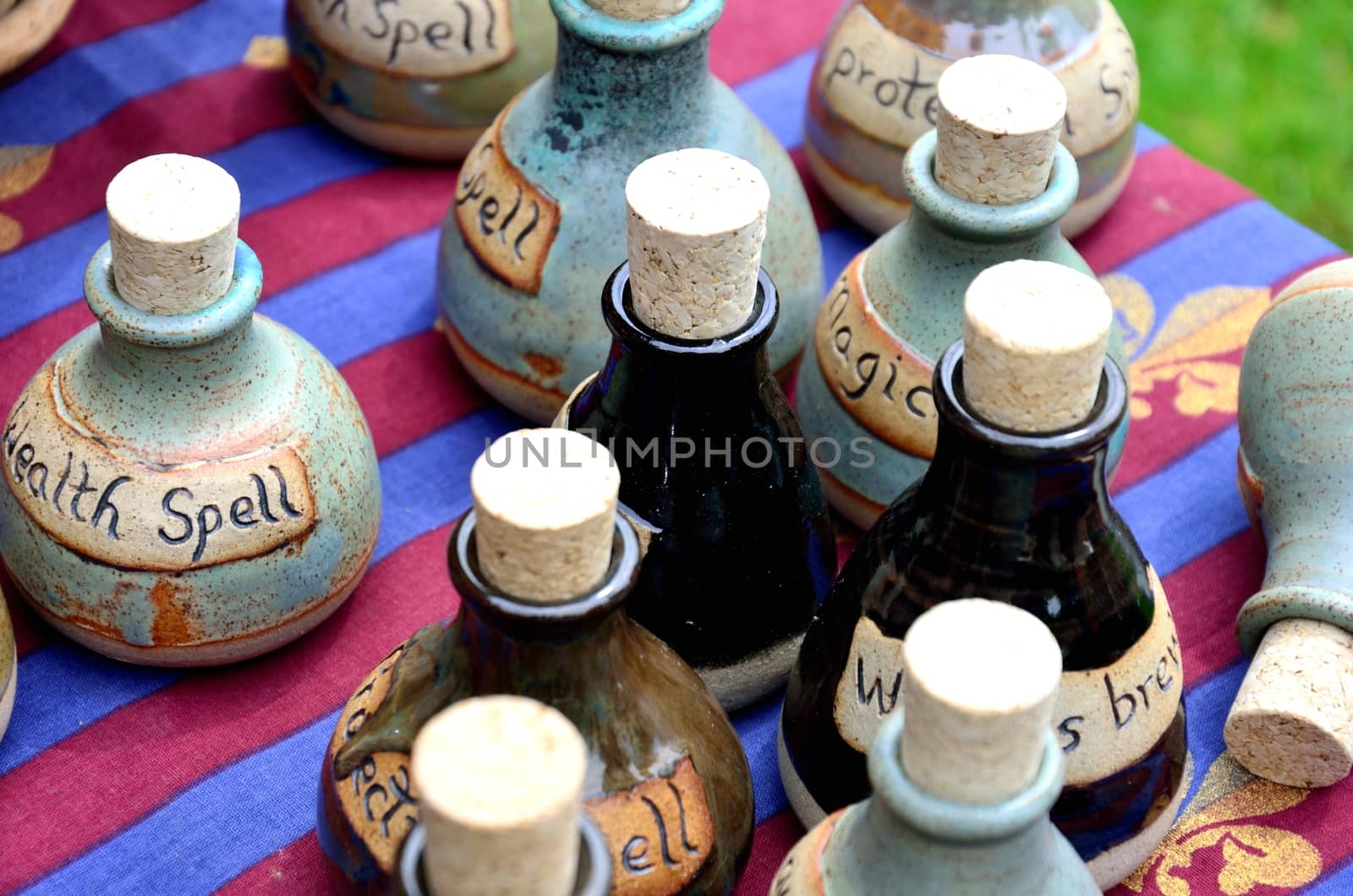 Small group of spell bottles