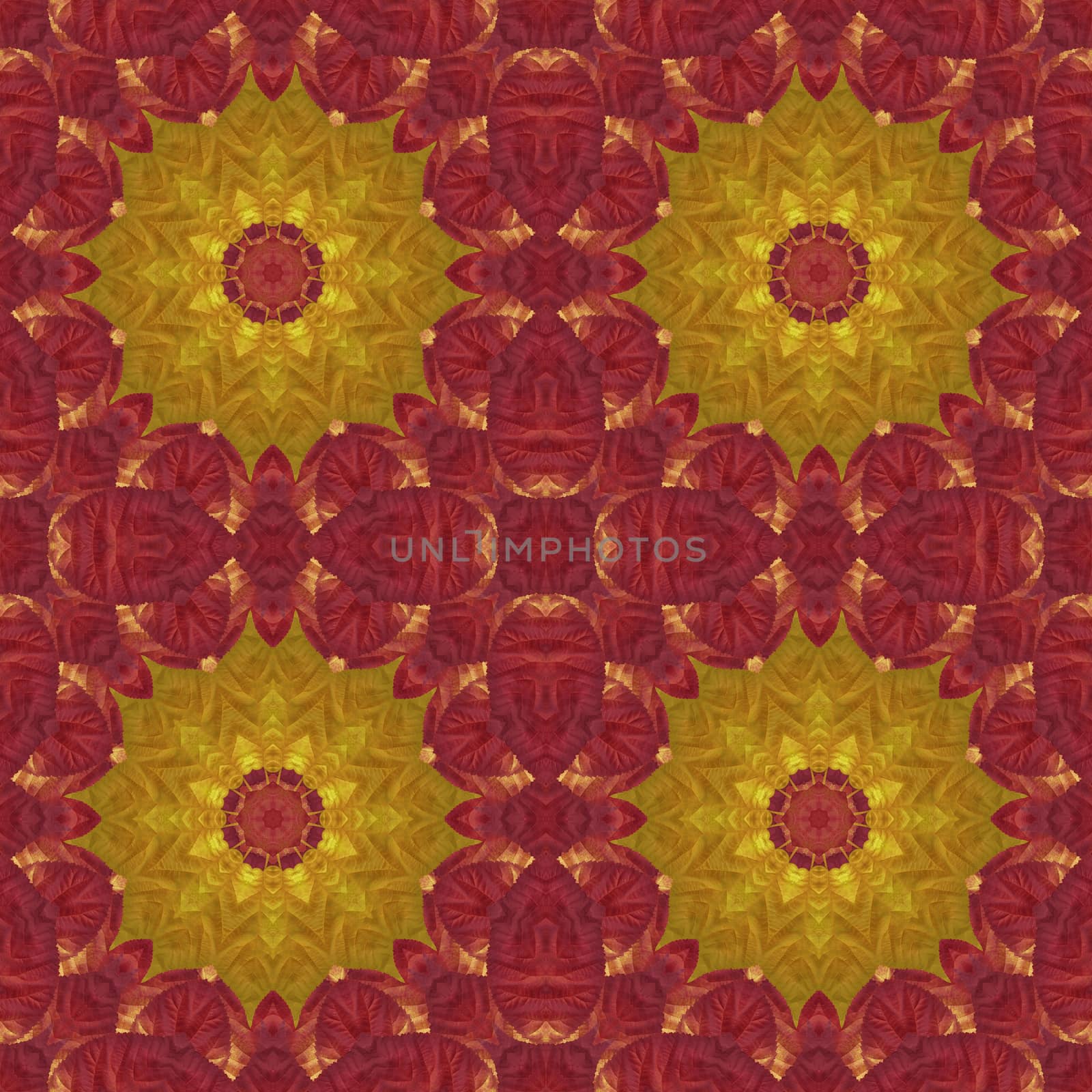 Artistic background, abstract seamless floral pattern with colorful leaves of plants