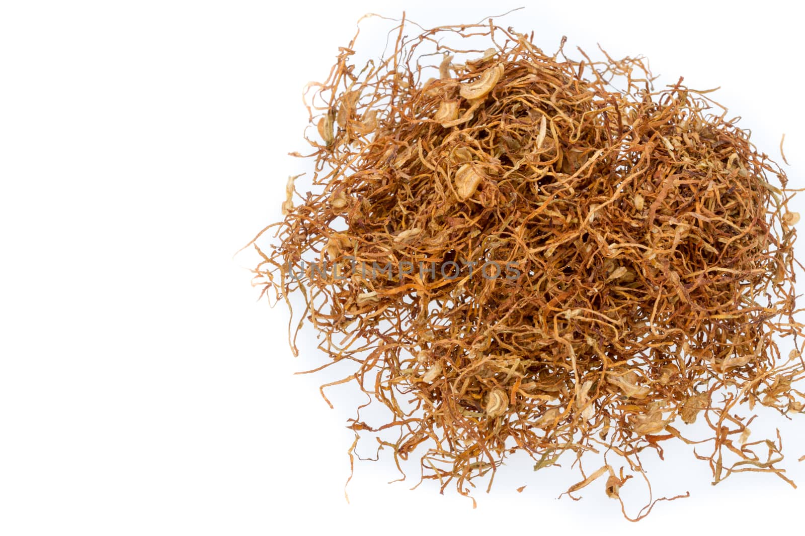 pile of Chewing tobacco on white background