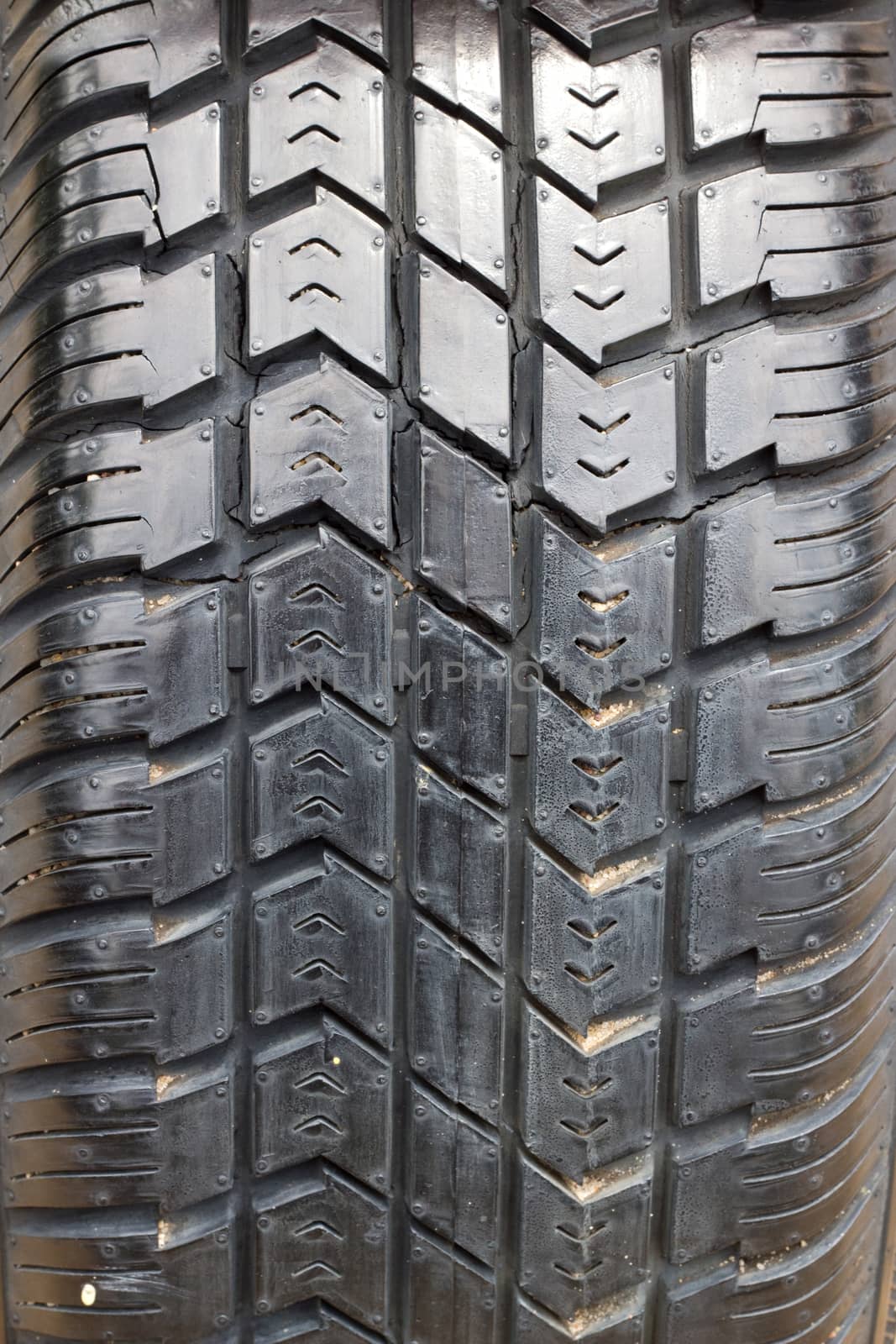 Tread patterns on old worn car tires by ZONETEEn