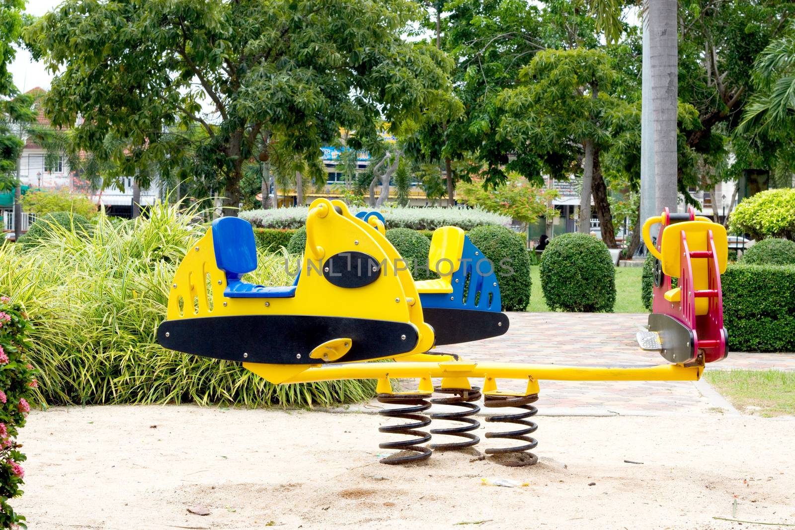 Exercise equipment in public park