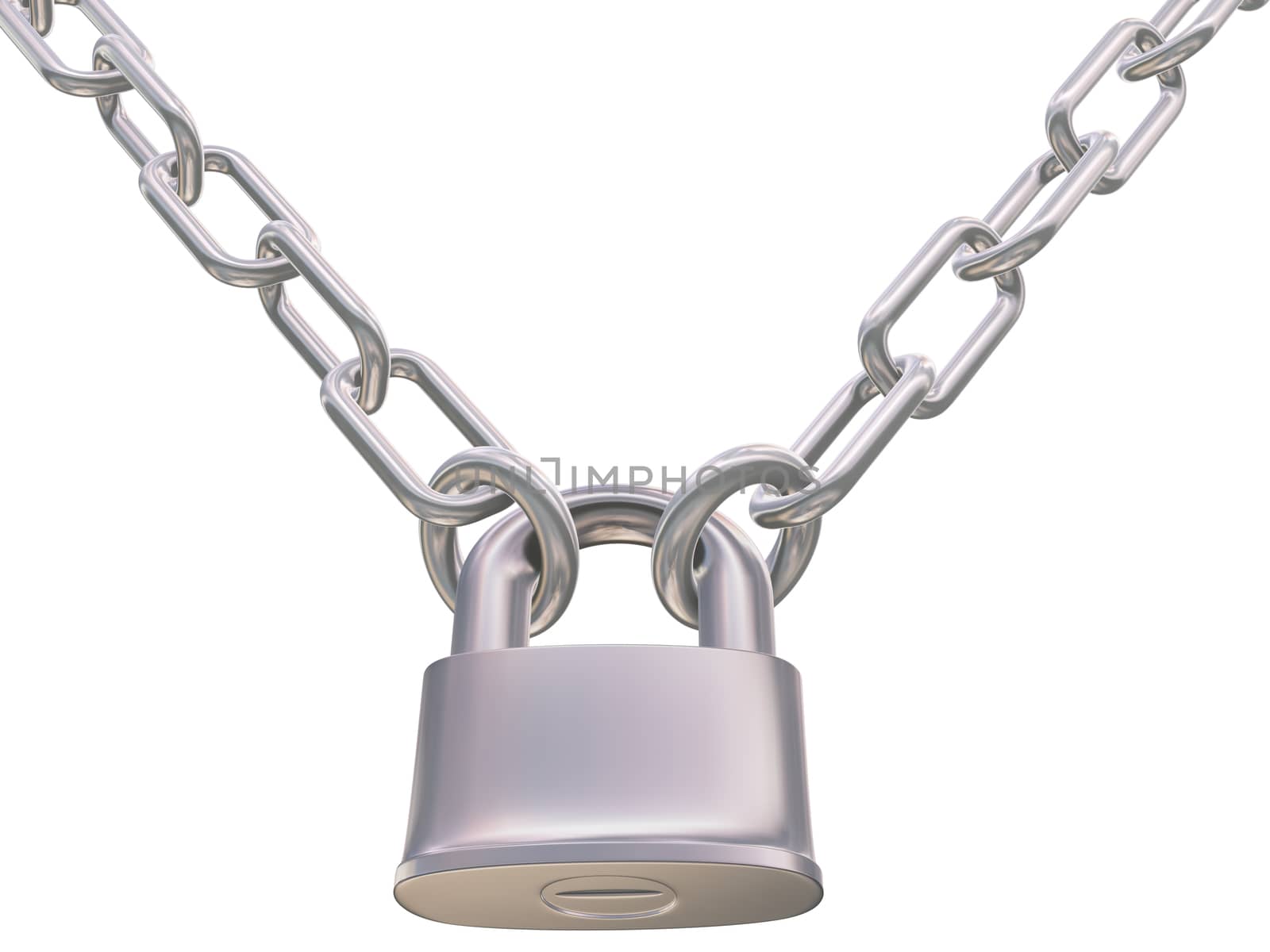 chains and padlock isolation on white background by Guru3D
