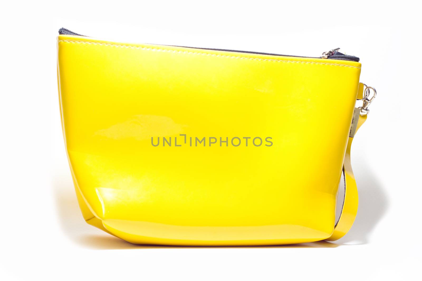 yellow handbag on a white background